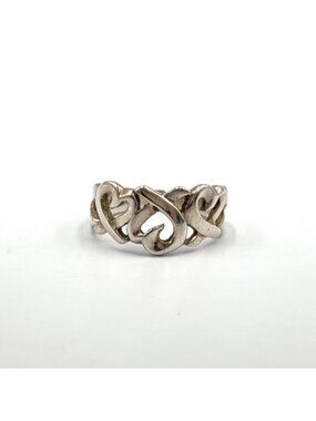 Tiffany & Co Triple Loving Heart Silver Ring